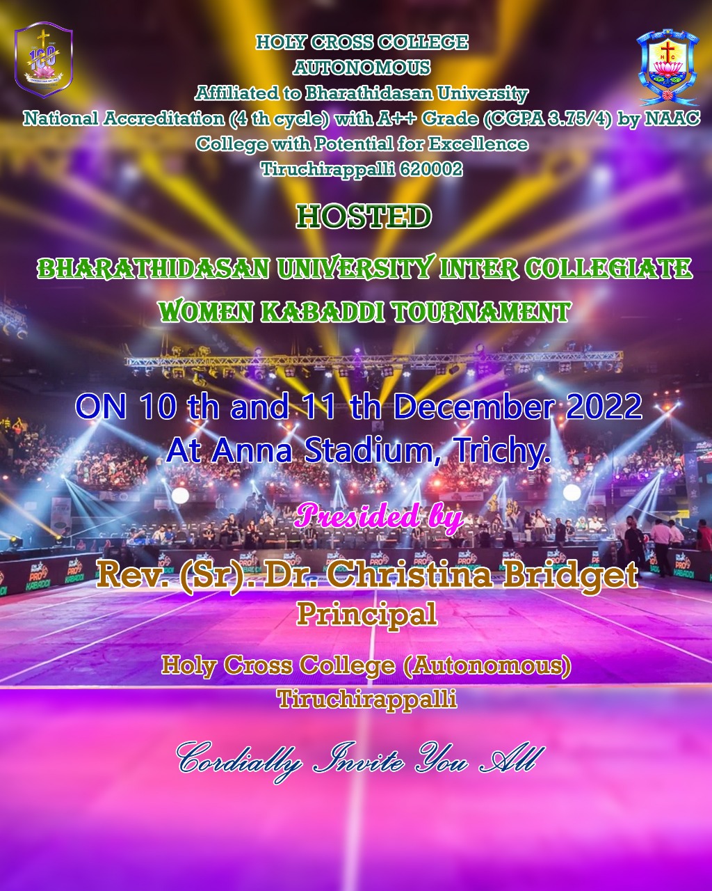 Inter Collagiate Kabaddi Tournament 2022 Invite